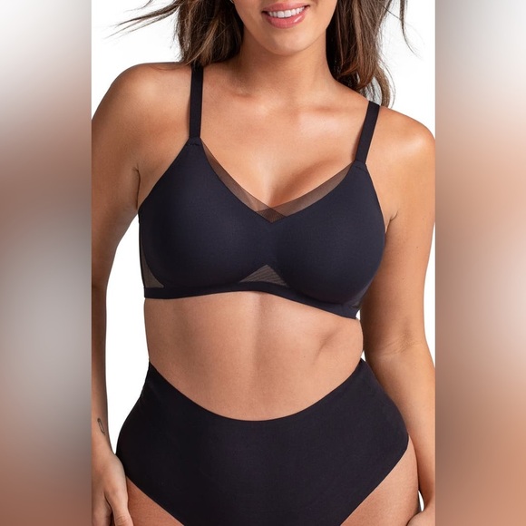 HONEYLOVE CrossOver Wireless Bra XL Black B1335 - Picture 1 of 5